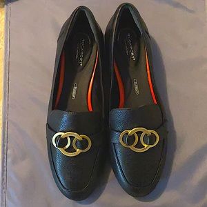 Rockport black flats size 8